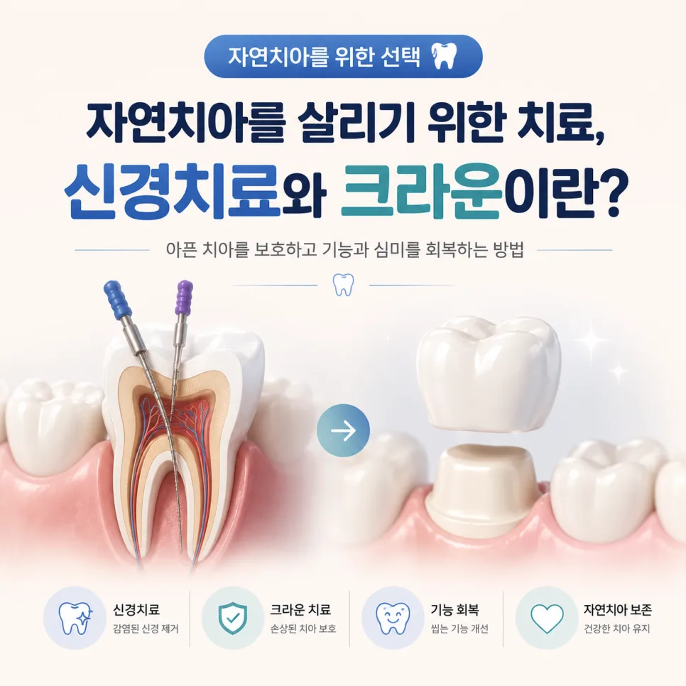 송도치과 신경치료와 크라운, 자연치아를 살리는 치료 과정 안내 관련 사진 1