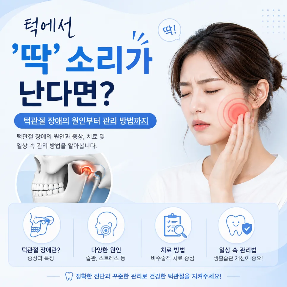 턱에서 소리가 난다면, 송도 턱관절 장애의 원인과 관리 관련 사진 1