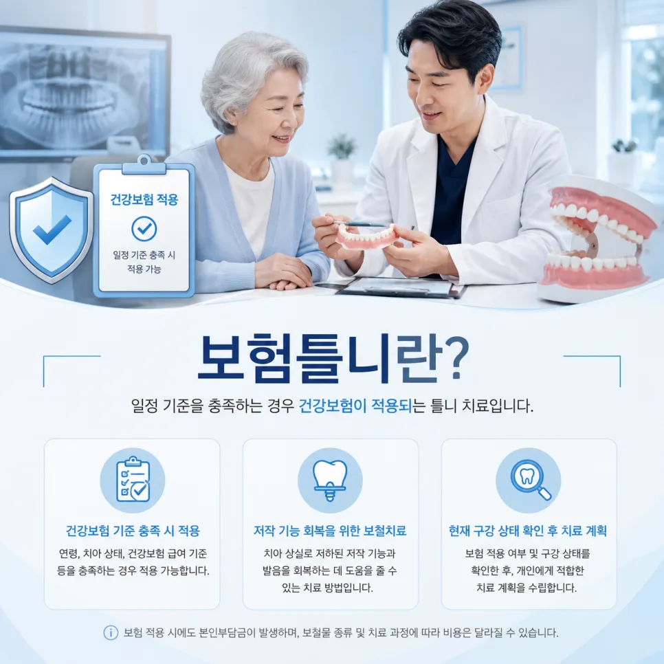 송도동 치과 만 65세 보험틀니, 적용 대상과 비용 구조 정리 관련 사진 2