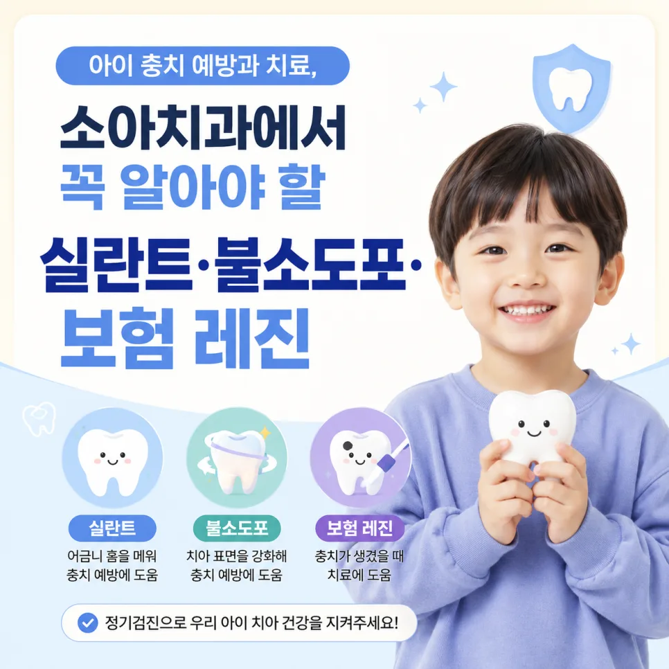 송도 소아치과 충치 예방과 치료, 실란트·불소도포·보험 레진 안내 관련 사진 1