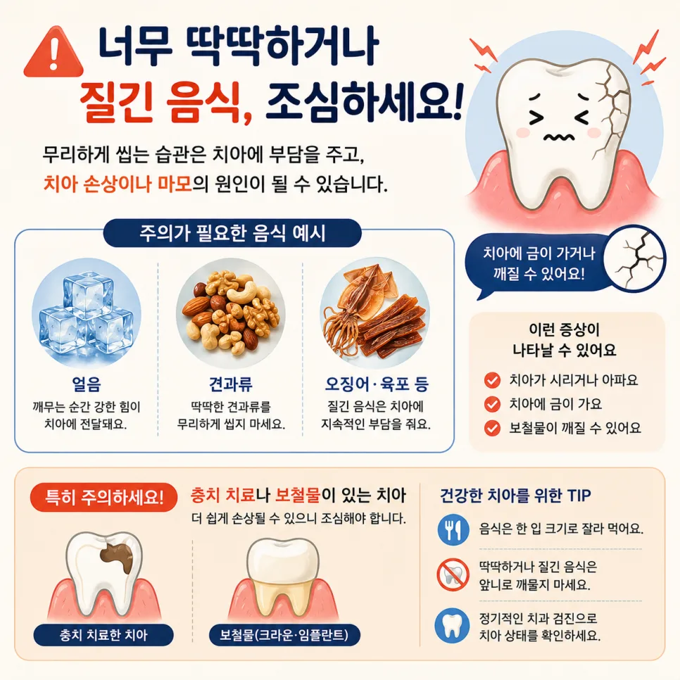 송도역 치과에서 알려드리는 치아에 부담을 주는 음식과 생활습관 관련 사진 4