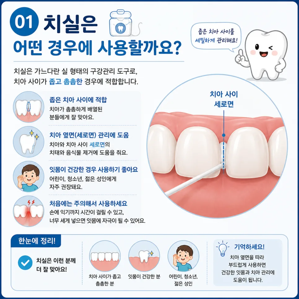 테크노파크역치과 치실과 치간칫솔의 차이와 선택 기준 관련 사진 2