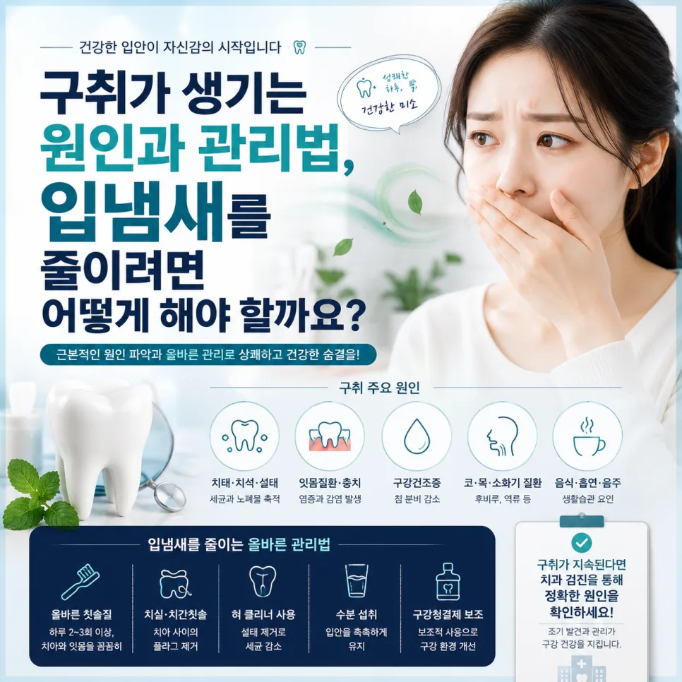 구월동치과 구취, 입냄새가 지속되는 원인과 관리 순서 관련 사진 1